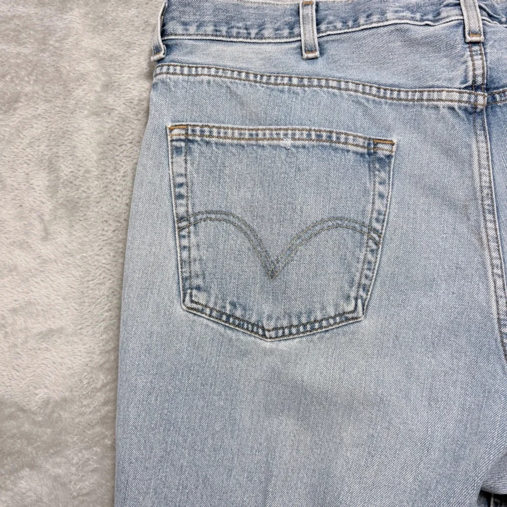 Y2K Levis 550 Relaxed Fit Jeans Mens 44x30 Light Wash Blue Denim Tapered Leg